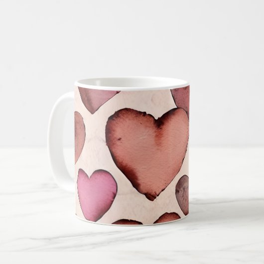 Mug Coeurs rustiques (Devant gauche)