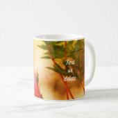 Mug Coeurs saignants roses Fleur Abstrait Personnalisé (Devant droit)