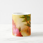 Mug Coeurs saignants roses Fleur Abstrait Personnalisé (Centre)