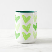 Mug Cœurs sans gluten dégradé vert (Centre)
