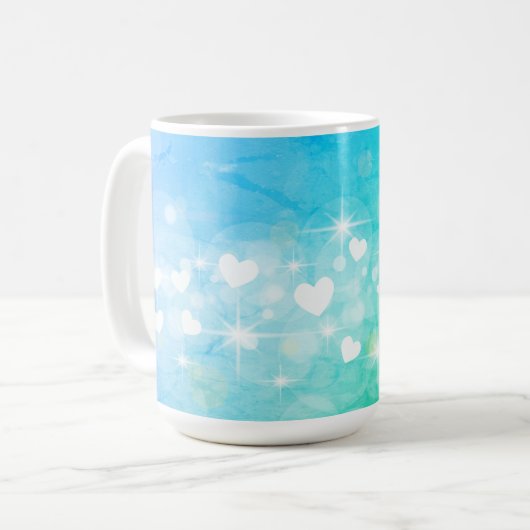 Mug Coeurs scintillants (Devant gauche)