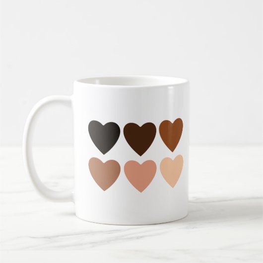 Mug Coeurs squelettiques anti-racisme (Gauche)