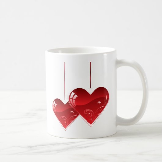 Mug Coeurs sur une chaîne (Droite)
