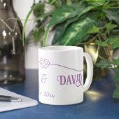 Mug Coeurs tissés pourpres Couple's