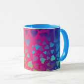 Mug Coeurs tombants colorés (Devant droit)