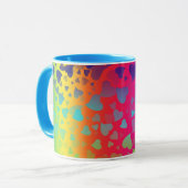 Mug Coeurs tombants colorés (Devant gauche)