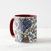 Mug - Coeurs, vignes et yeux (Devant gauche)