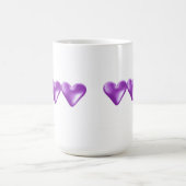 Mug Cœurs violets flottants (Centre)