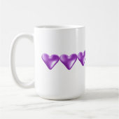 Mug Cœurs violets flottants (Gauche)