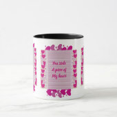 Mug Coeurs violets Heureuses Saintes-Valentin 3 devis  (Centre)