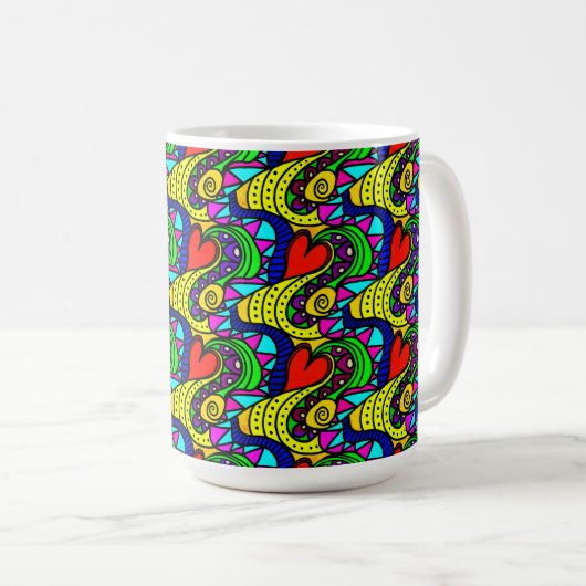 Mug Coeurs vivants (Devant droit)