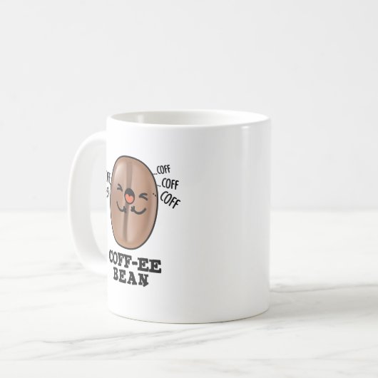 Mug Coff-ee Funny Coussin Coffee Bean Pun (Devant gauche)