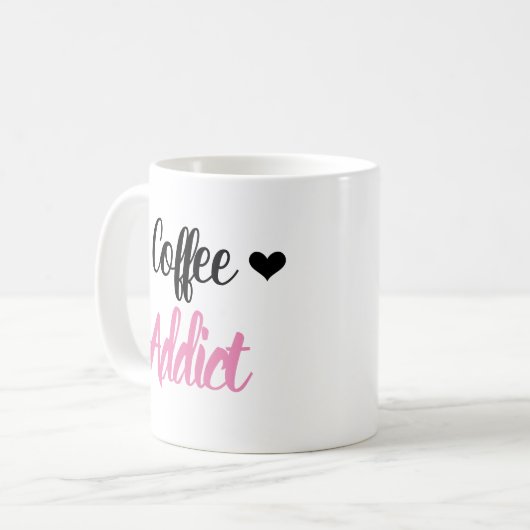 Mug ♥ Coffee ♥ Addict (Devant gauche)