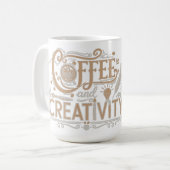 Mug Coffee and Creativity Typography (Devant gauche)