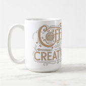 Mug Coffee and Creativity Typography (Gauche)