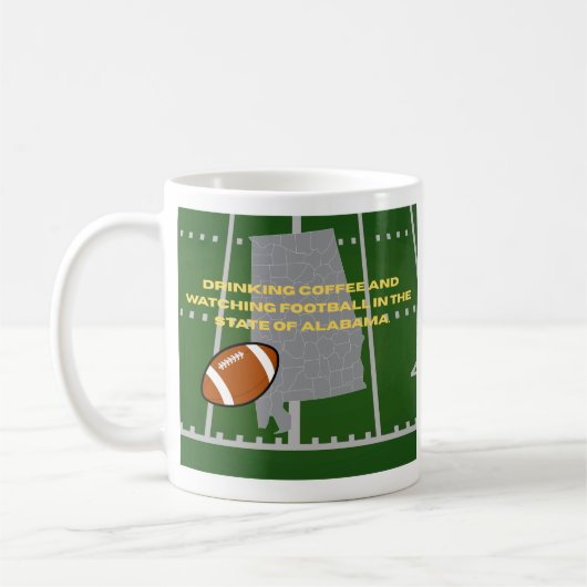 Mug Coffee and Football in Alabama  (Gauche)