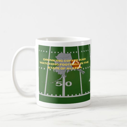Mug Coffee and Football in Alaska  (Gauche)