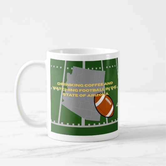 Mug Coffee and Football in Arizona  (Gauche)