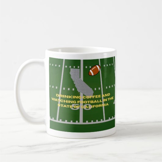 Mug Coffee and Football in California  (Gauche)