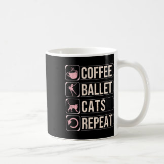 Mug Coffee Ballet Chats Répéter Danseuse Dansante Drôl