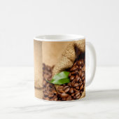 Mug Coffee Beans Bag Sticker – Rustic Coffee Lover  (Devant droit)