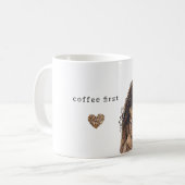 Mug Coffee Beans Heart Cream Brown Female (Devant gauche)