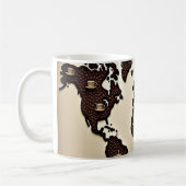 Mug Coffee beans map design (Gauche)