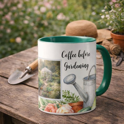 Mug Coffee before gardening photo personal garden
