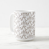 Mug Coffee Café Plaisir Citation Texte Brown (Devant gauche)