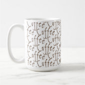 Mug Coffee Café Plaisir Citation Texte Brown (Gauche)