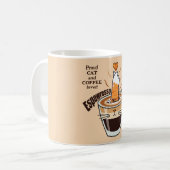 Mug Coffee Cat Lover Rustic Neutral Tones Funny (Devant gauche)