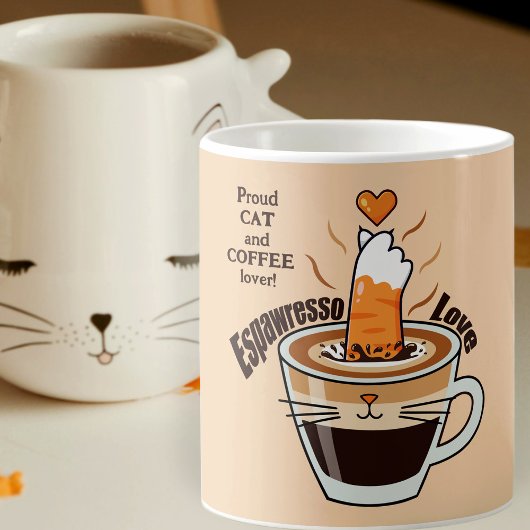 Mug Coffee Cat Lover Rustic Neutral Tones Funny