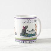 Mug Coffee Cats Chatter sur Cappucinos Crémeux (Devant droit)