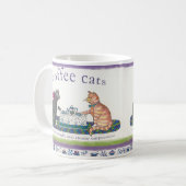 Mug Coffee Cats Chatter sur Cappucinos Crémeux (Devant gauche)