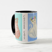 Mug Coffee Cats Whimsical Art (Devant gauche)