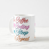 Mug Coffee Coding Sleep Repeat - Programmeur (Devant gauche)