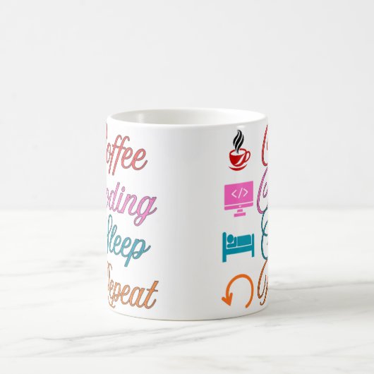 Mug Coffee Coding Sleep Repeat - Programmeur (Centre)
