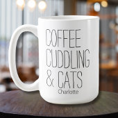 Mug Coffee Cuddling & Cats Ajouter un nom