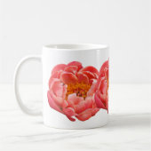 Mug Coffee Cup Coral Peonies (Gauche)