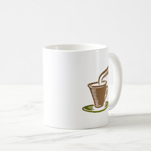 Mug Coffee Cup with Coffee Cup Design (Devant droit)