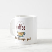 Mug Coffee Day Celebrated 365 Days A Year (Devant gauche)