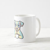 Mug Coffee Dog with Glasses – Cute Whimsical Illustrat (Devant droit)
