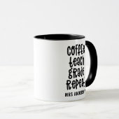 Mug Coffee, enseigne, classe, professeur de typographi (Devant droit)
