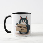Mug Coffee Fun Quotes With Cat (Gauche)