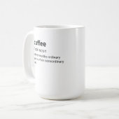 Mug Coffee Funny Dictionnaire Définition (Devant gauche)