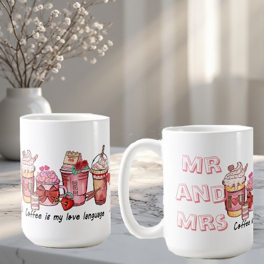 Mug Coffee is My Love Language Couple Mr and Mrs Funky