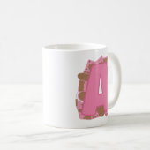 Mug Coffee Letter A: Monogram Initial  (Devant droit)