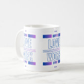 Mug Coffee Love Work Sport – Motivational Desig (Devant gauche)