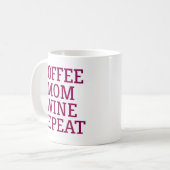Mug Coffee Maman Vin Répéter. (Devant gauche)