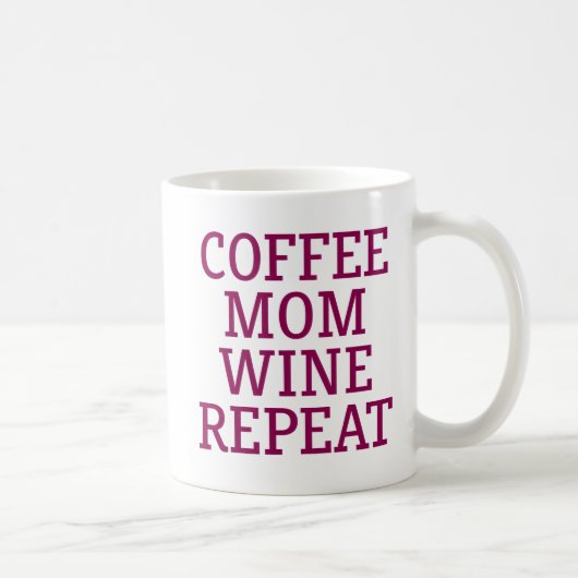 Mug Coffee Maman Vin Répéter. (Droite)